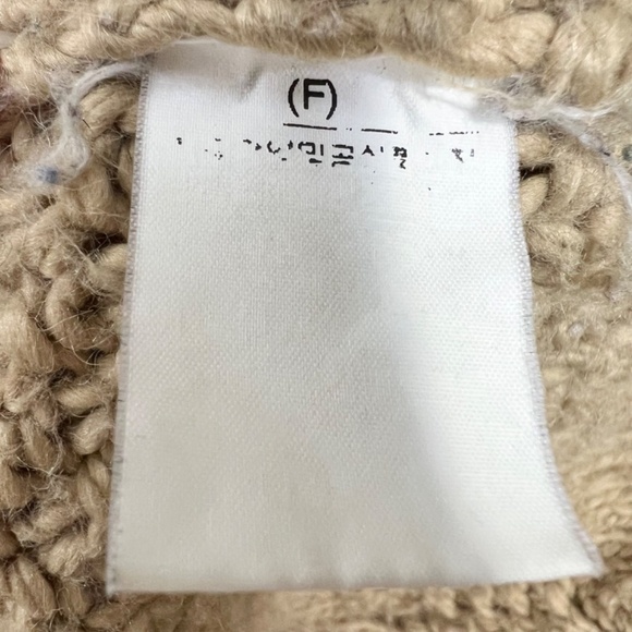 Ryan New York Korea chunky cable knit tan hooded fisherman cardigan sweater - Picture 10 of 10